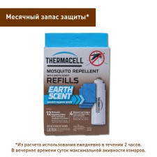 Набор запасной Thermacell с запахом земли (4 газовых картриджа + 12 пластин)
