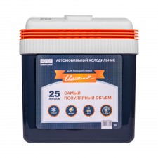 Холодильник автомобильный Camping World Unicool 25L (цвет - тёмно-синий с белыйм и оранжевым)